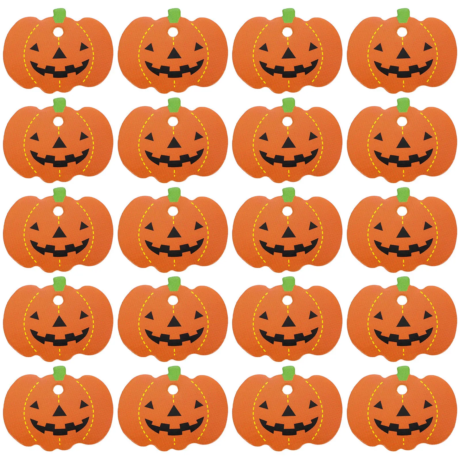 100Pcs Pumpkin Label Hanging Tags Halloween Gift Tags Paper Material Lightweight Compact Size for Candy Cookie Decor