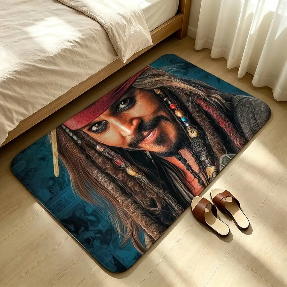 The Captain J-Jack S-Sparrow Shower Room Absorbent Small Floor Mat Soft Comfortable Decorative Foot Mat