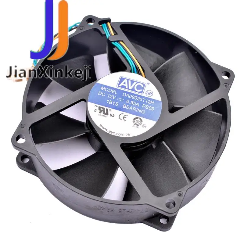 Da09025t12h buraco passo 71.5mm 8cm 9cm 92mm fã dc12v 0.55a rolamento de esferas 4 linhas pwm adequado para cpu cooler substituição ventilador