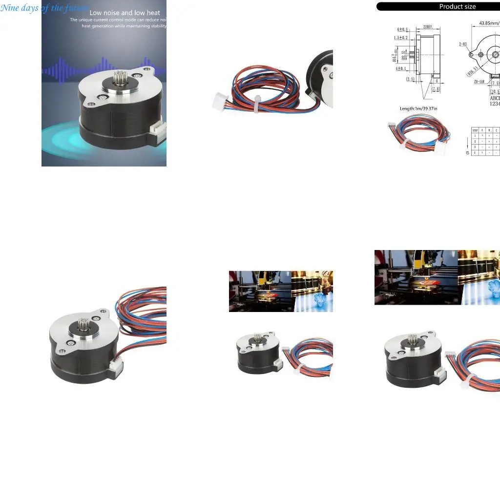 

36mm Stepper Motor Circular Stepper Motor High Speed Printing with 1m Cable E65A