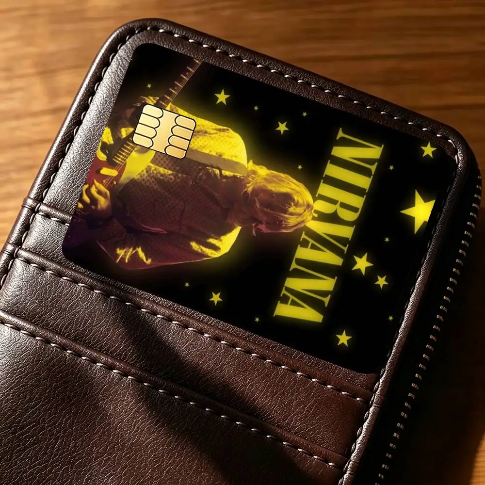 S-Seattle G-Grunge Kurt Cobain Credit Card HD Stickers Game Card Decal Small Chip Waterproof Sticker Gift