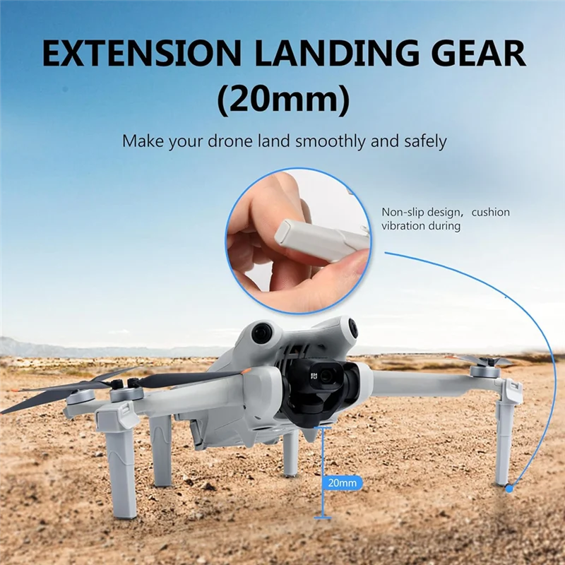 Extension de train d'atterrissage ABKI-STARTRC pour DJI Mini 4 Pro – Pieds légers et détachables pour une dédouanement et une sécurité améliorées