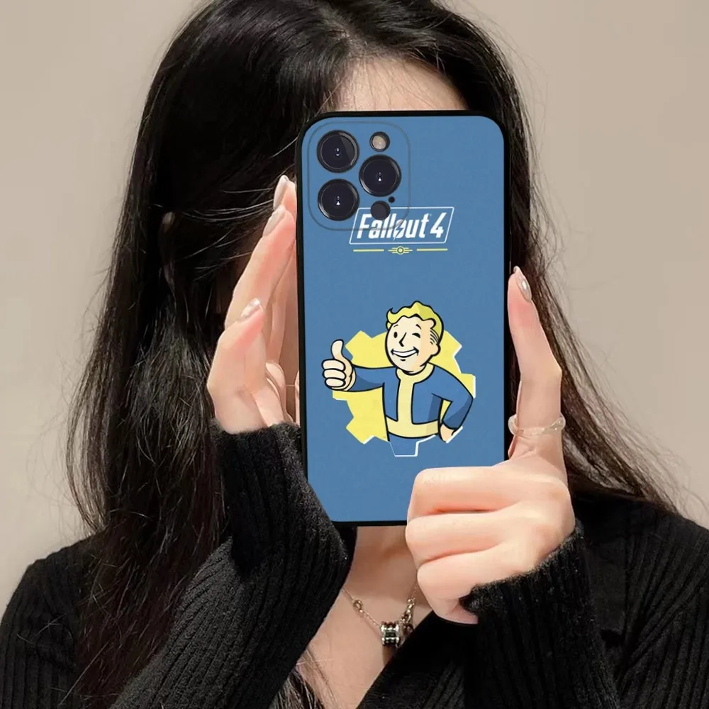 V-Vault-Boy Phone Case For iPhone 15 14 11 12 13 Mini Pro XS Max Cover 6 7 8 Plus X XR SE 2020 Funda Shell