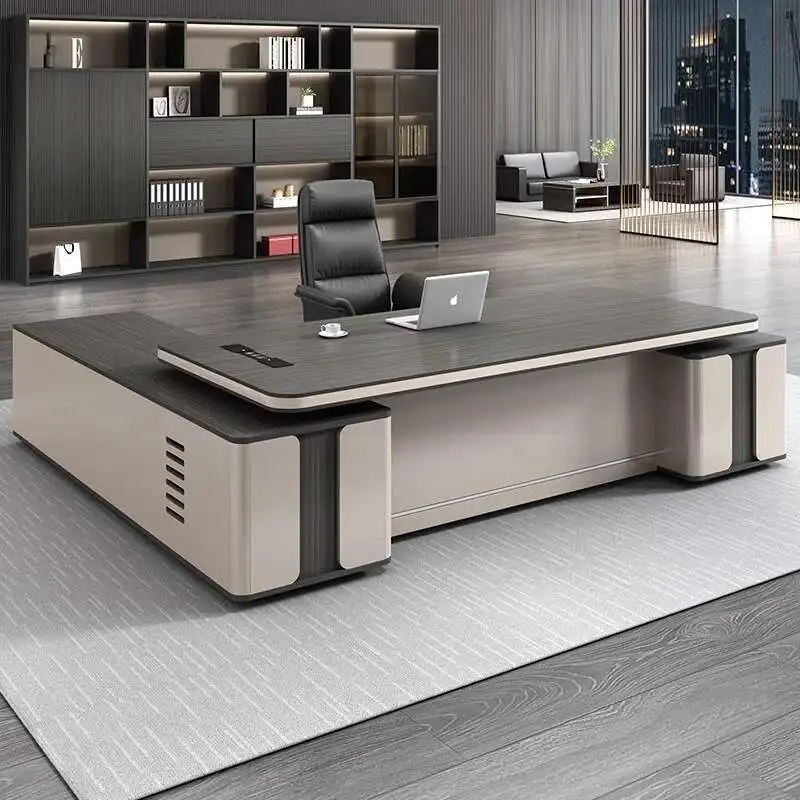 

L Shaped Quality Office Desk Organizer Executive European Designer Computer Desks Standing In Stock Escritorio Oficina Furniture