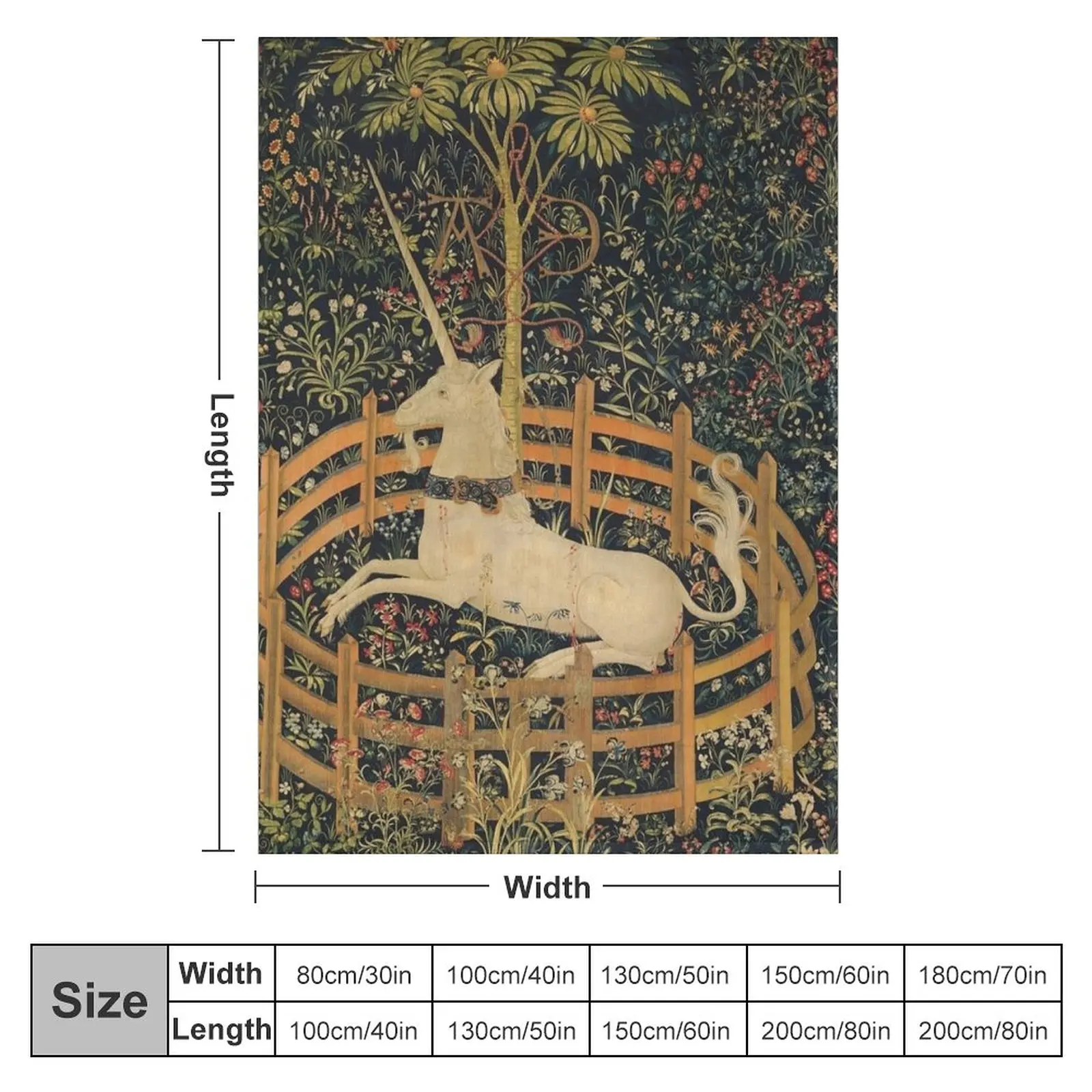 The Unicorn in Captivity Throw Blanket Blanket For Decorative Sofa Fluffy Blankets Large Fluffy Soft Blankets sofa bed