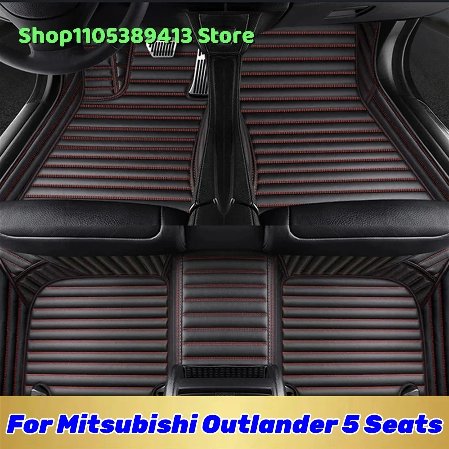 

Mats Carpets Auto Leather Custom Car Floor Mats For Mitsubishi Outlander 5 Seats 2018 2017 2016 2015 2014 Car Mat Accessories