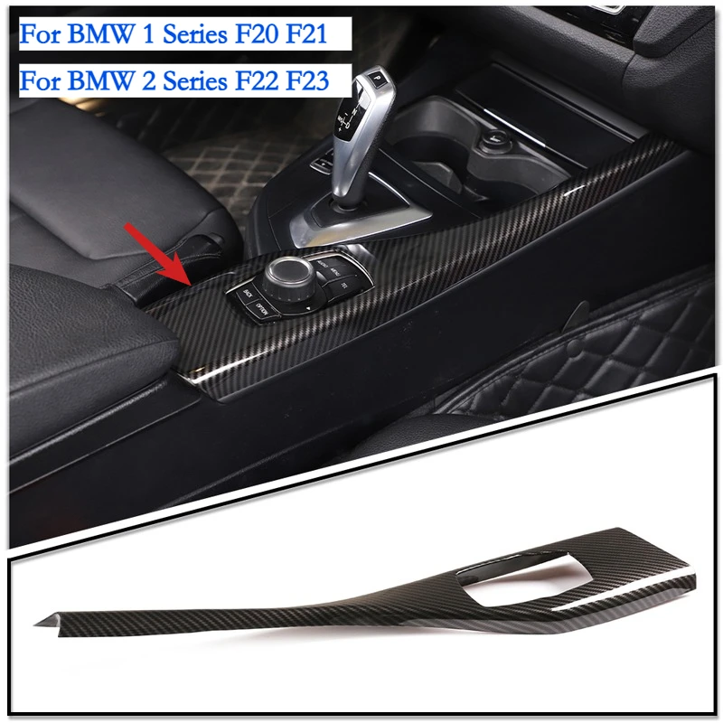 

For BMW 1 2 Series F20 F21 F22 F23 116I 2012-18 ABS Carbon Fiber Car Multimedia Button Panel Trim Cover Interior Car Accessories