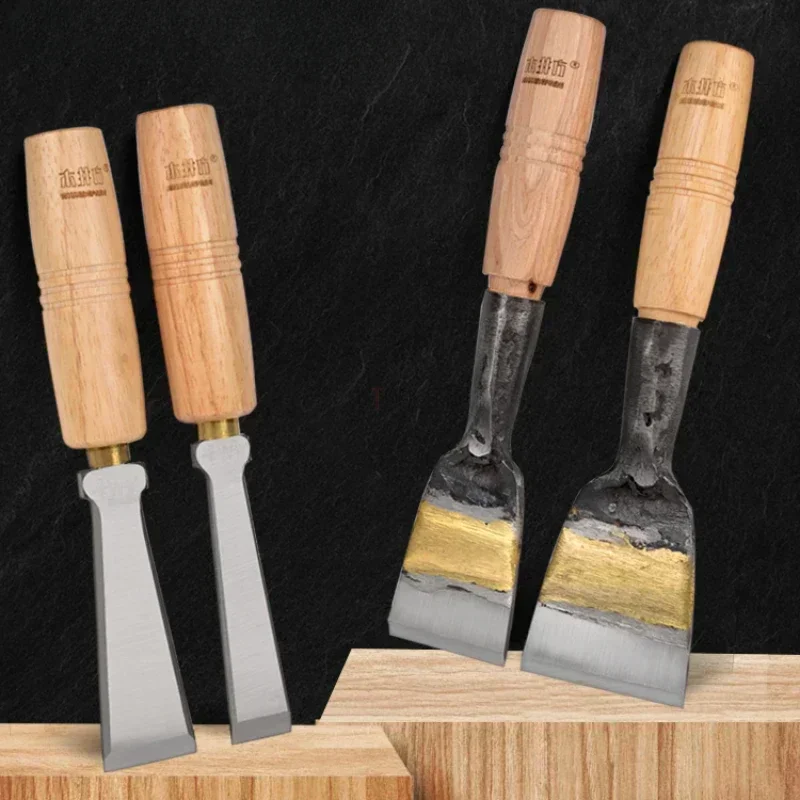 DMH-High Speed Steel Fishtail Chisel Professional Wood Carving Chisels for Basic Wood Cut DIY Tools Detailed Woodworking Hand To
