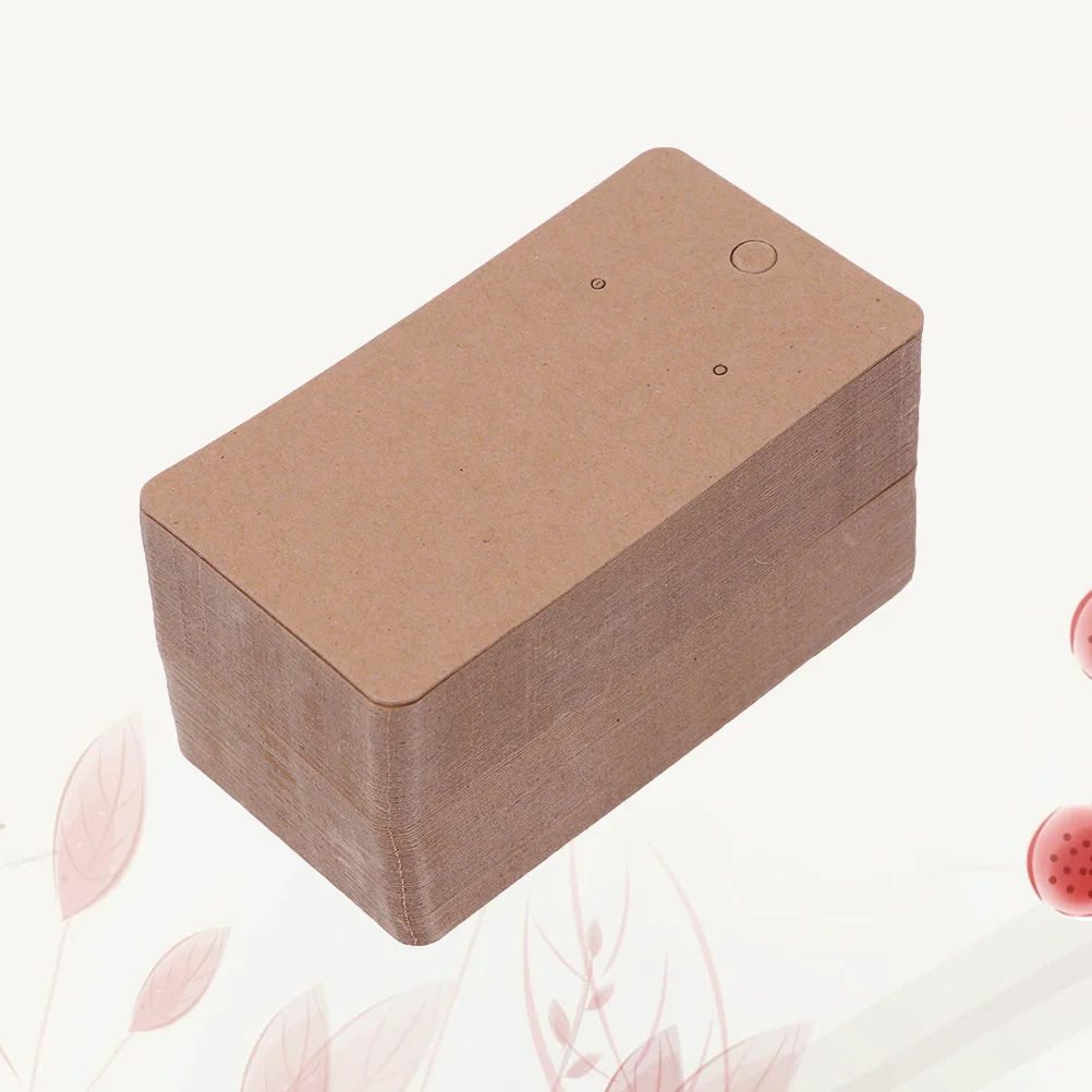 การ์ดโชว์ต่างหู 200 ชิ้น ขนาด 5x8.9 ซม. ทำจากกระดาษคราฟท์ สำหรับใส่ต่างหู ใช้สำหรับบรรจุภัณฑ์เครื่องประดับ สีน้ำตาล สำหรับงานฝีมือ ของขวัญ และงานปาร์ตี้