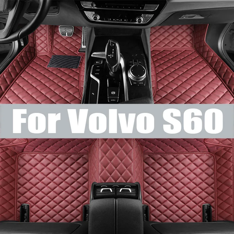 

For Volvo S60 2019-2023 Auto Car Floor Mats All-Weather TPE Foot Mats Odorless Pad Waterproof Tray Mat Interior trunk mat