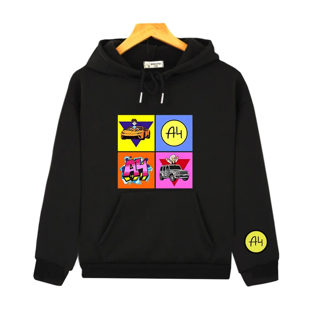 Merch A4 hoodies for teen Girls Children cartoon graphic sweatshirts A4 Vlad Casual baby Boys clothes Kids Tops Мерч А4 Clothing