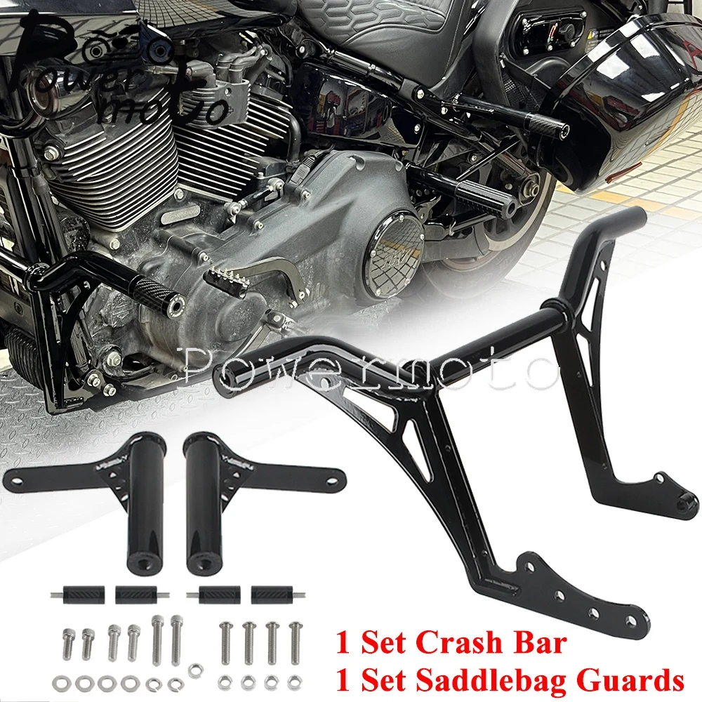 

Motorcycle Slider Crash Bar Guard Engine Crash Bars Slider Bumper Protector For Harley Softail Low Rider ST 117 FXLRST 2022-2024