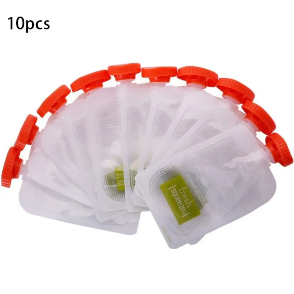 

Reusable 10pcs Plastic Household for Baby Weaning Food Squeeze Storage Bag Juice Bag Food Packaging Bag Food Pouches