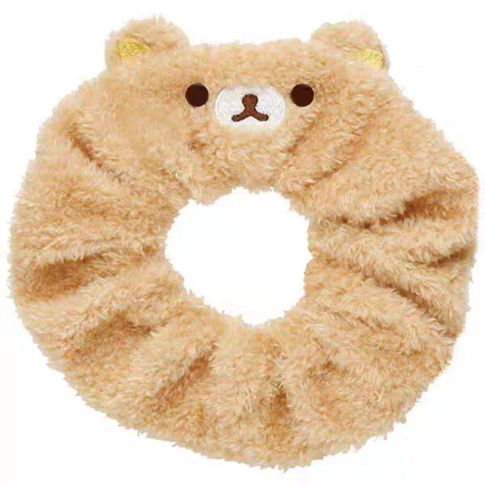 Rilakkuma Bär Plüsch Haarbänder Krawatten Scrunchies Süße Haarseile Elastisches Gummiband Anime Kawaii Haarschmuck für Frauen Mädchen