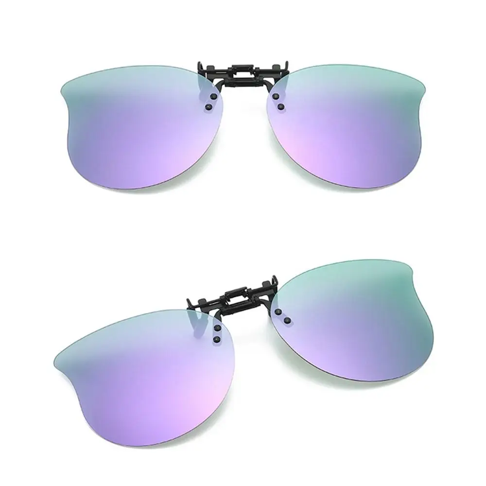 Polarized Clip On Sunglasses Over Prescription Glasses UV400 Cat Eye Shape Convenient Shades Ultra-Light Flip Up Sun Glasses