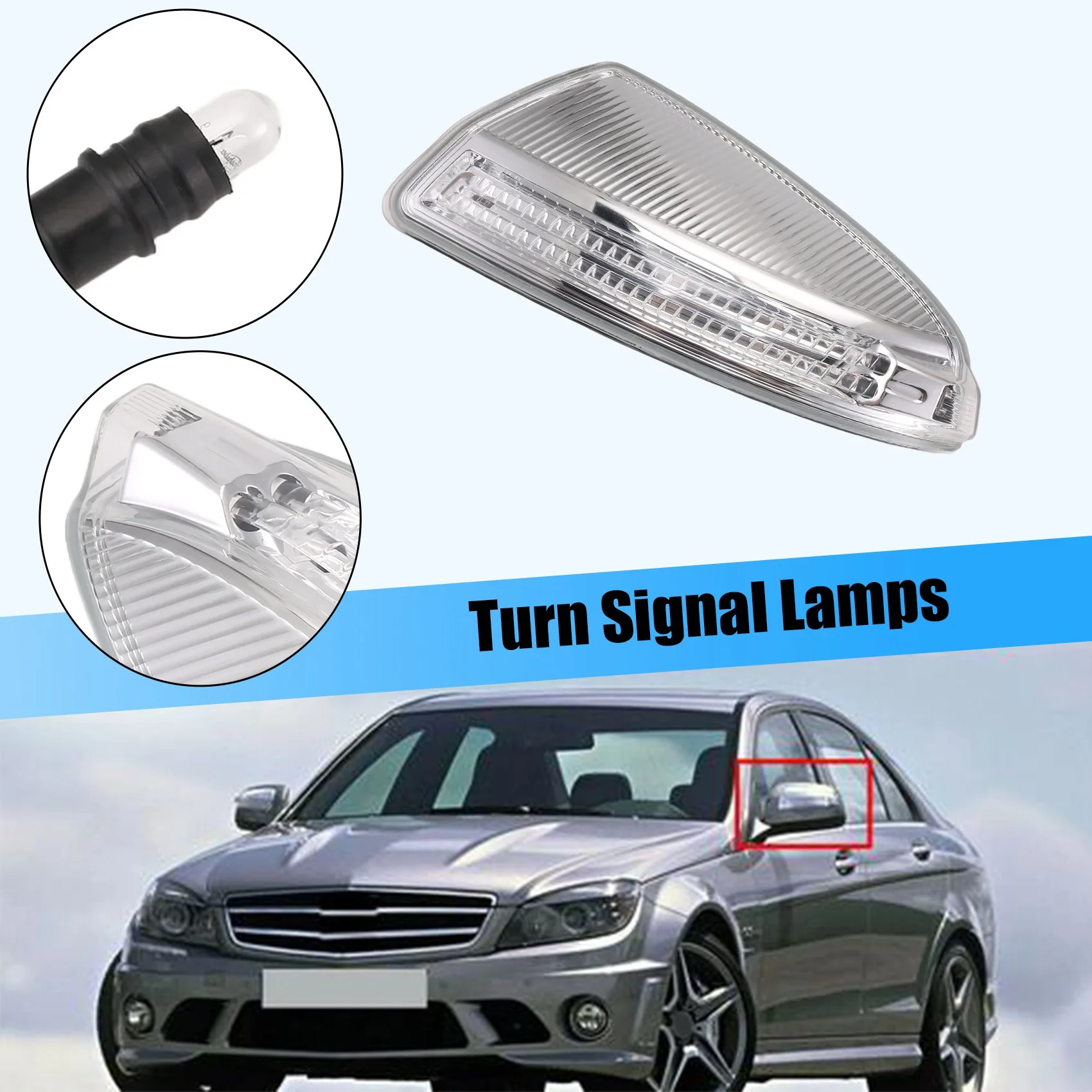 

For Benz W164 GL350 GL450 GL500 ML350 ML300 ML320 Car Rearview Mirror Turn Signal Lights