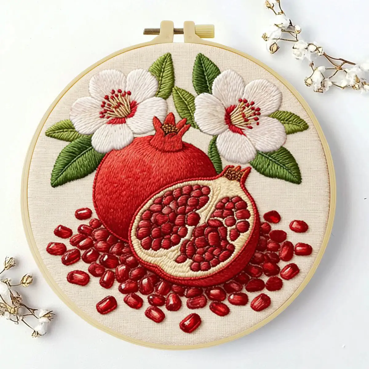 1 Stück 20x20 cm/15x15 cm 7,87/6,3 Zoll Rotes Hirsch Stickerei Starter-Kit DIY-Kit Stickerei-Set für Anfänger – Detail 1