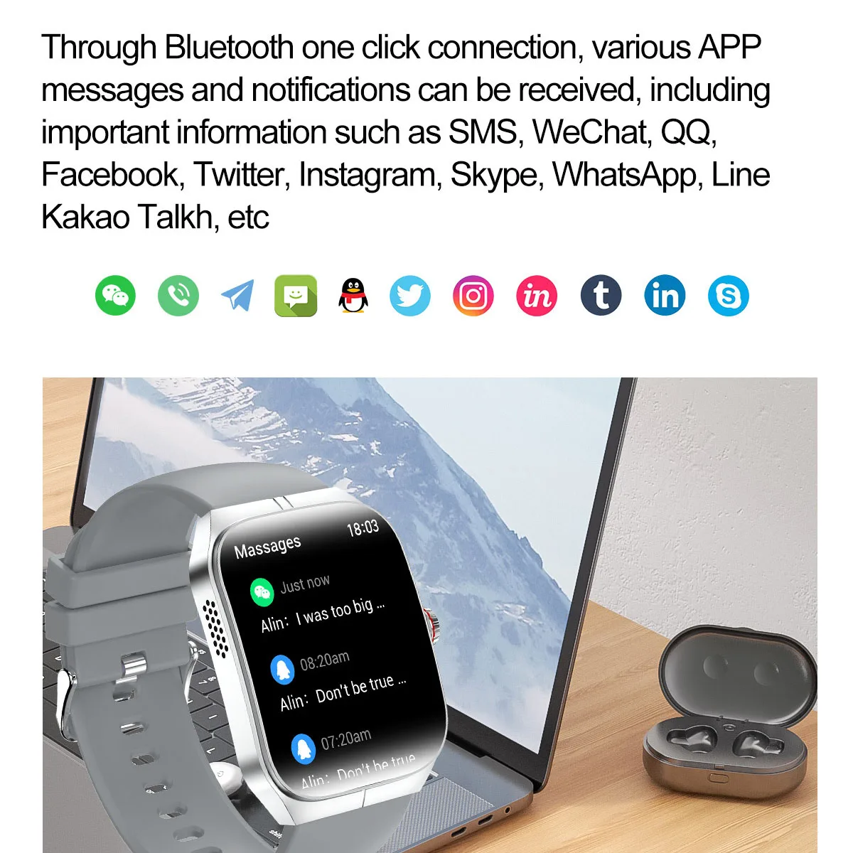 

Men Smartwatch Women Sports Health Watches NFC 1.95" AMOLED Screen Music Waterproof Blue Tooth Call Heart Rate Voice Assistant