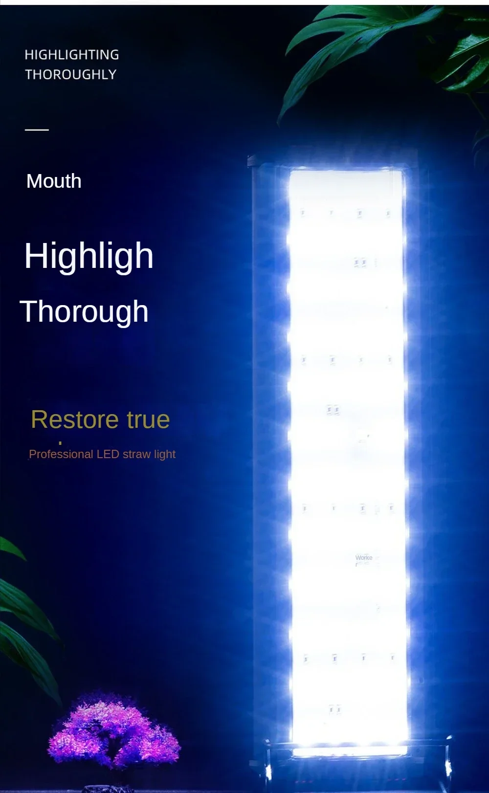 LED Fish Tank Light, Dimmable Aquarium Plant Light For Aquarium Landscaping Decoration,3 light Modes,3 Time Settings,RGBW LEDs - Image 2