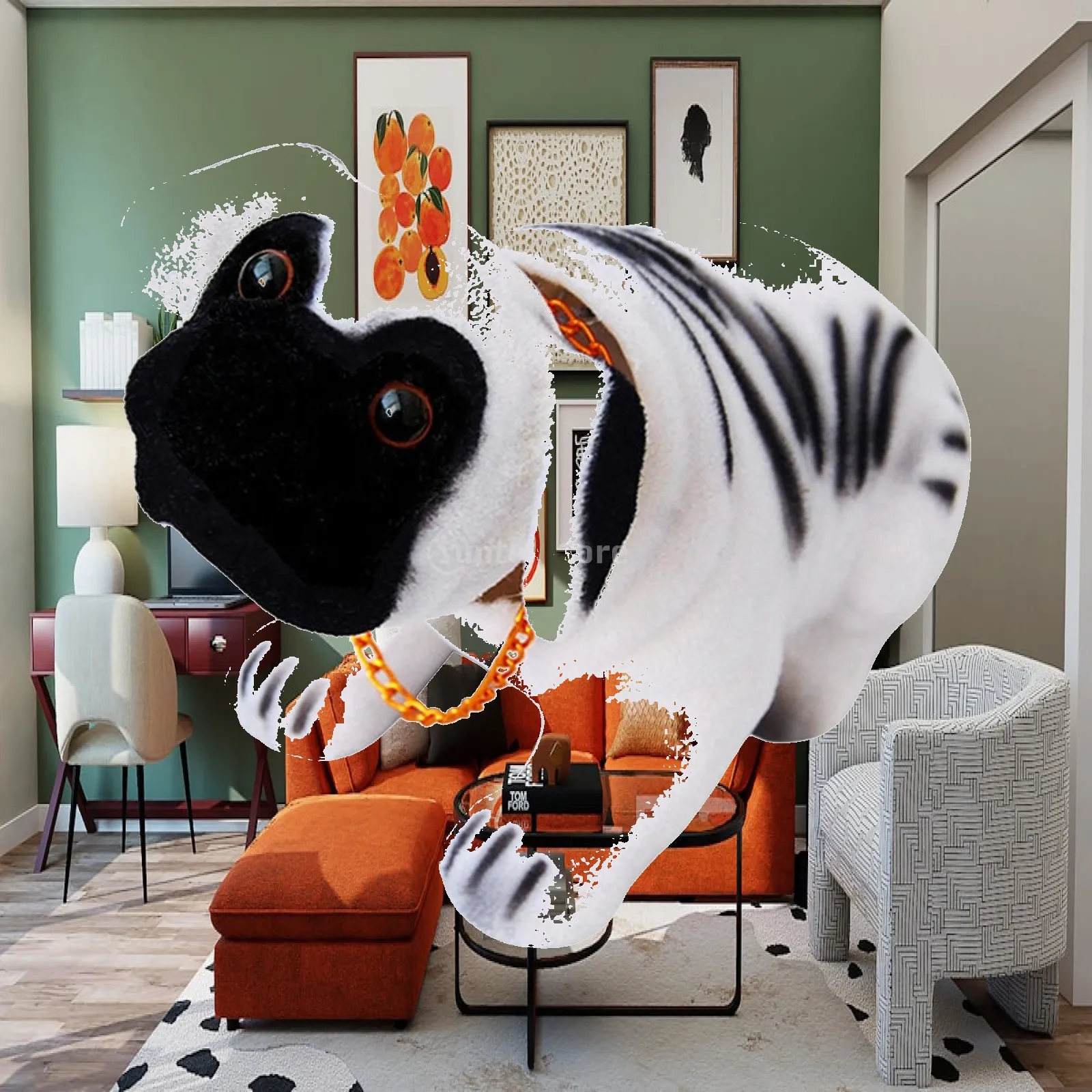 Car Dashboard Shaking Head Dog Statue Cute Puppy Sculpture Resin Interior Ornament Decor for House Desk
