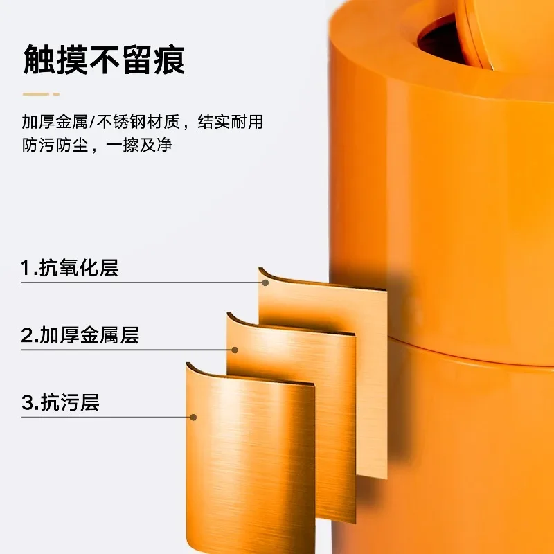 Special trash can for subway supermarkets Stainless steel shopping mall lobby Elevator entrance corridor Smoking area Large stor