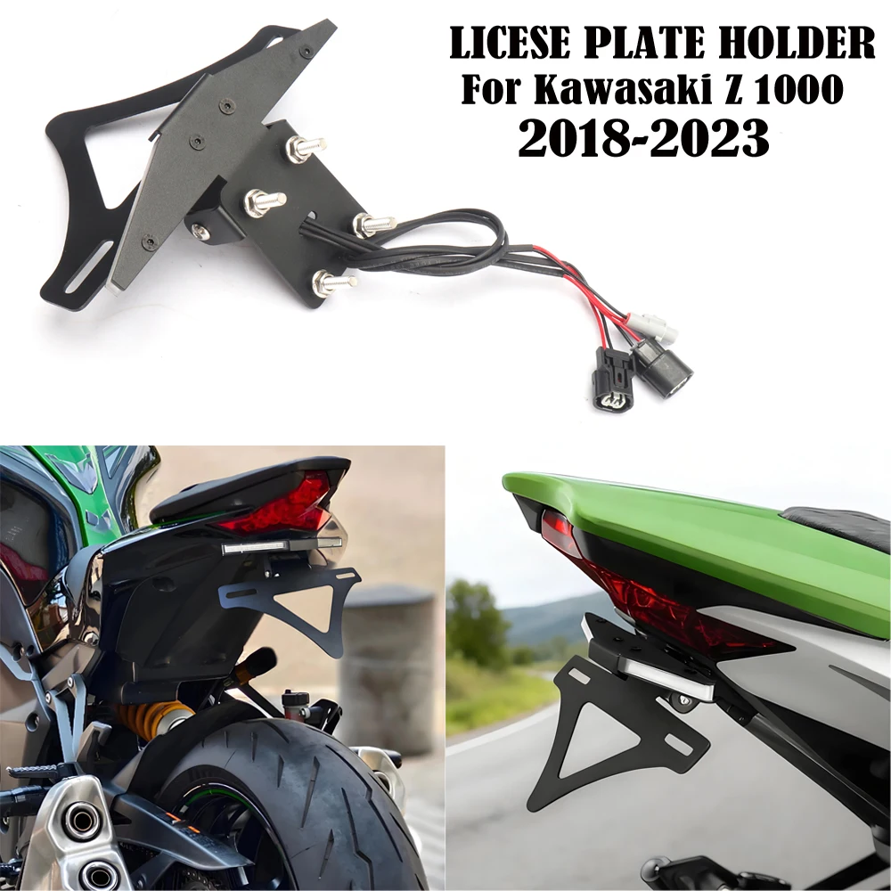 

NEW Motorcycle LED Tail Stop Light Integrated Turn Signals Brake License Plate Bracket For Kawasaki Z1000 Z1000 2018-2023