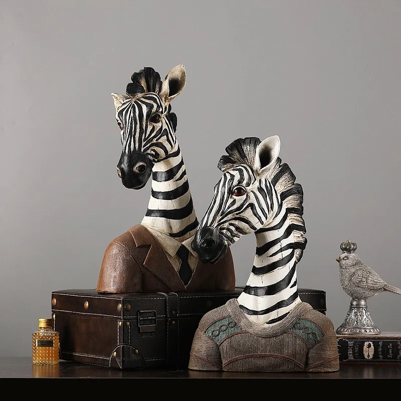 Zebra Statue, Resin Animal Statue, Home Decoration, Interior Decoration, Aesthetic Ornament