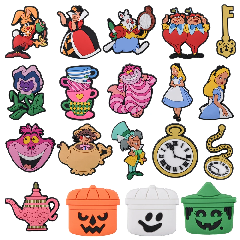 New19pcs Hot Toys Cartoon Fairy Tale Story Role Series PVC Shoe Charms Accessories Detachable DIY Fashion Creativity Gifts view 3