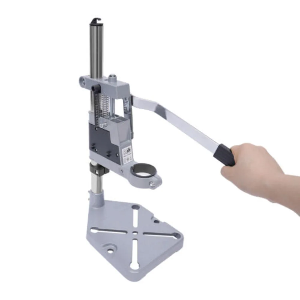 Bymaocar Adjustable Hand Drill Press Bench Stand Compact DIY Workbench Pillar Clamp Aluminium alloy Drilling Tool Easy Assembly