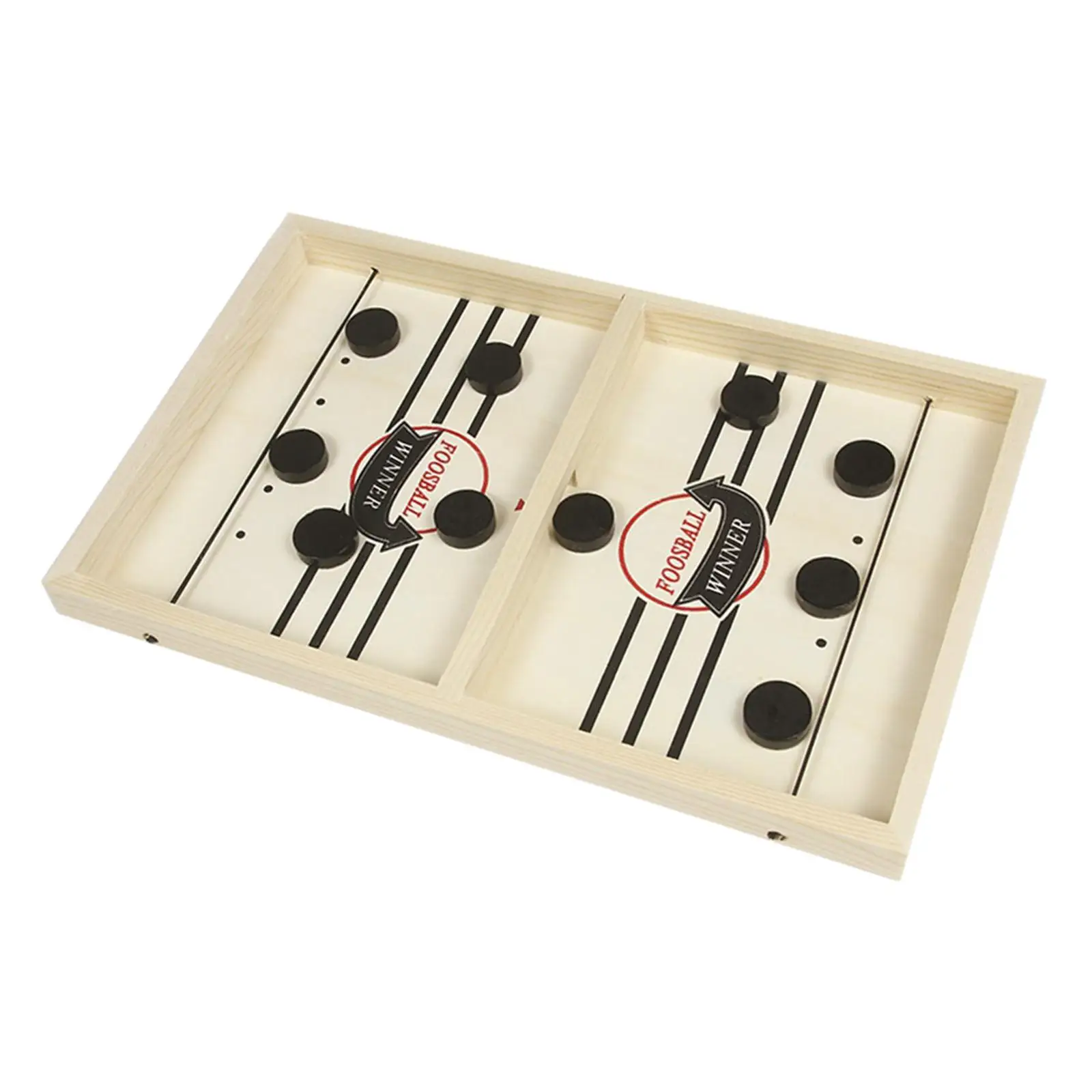 Wooden Fast Sling Puck Game Paced Sling Winner Hockey Board Toy