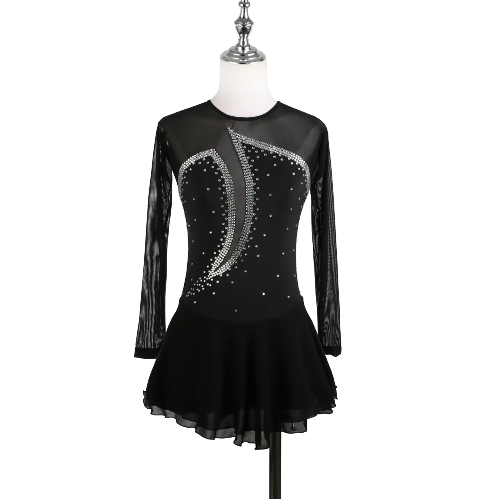 ZAGITOVA robe de patinage artistique femmes fille jupe de patinage sur glace couleur menthe Costume de gymnastique jupe en maille