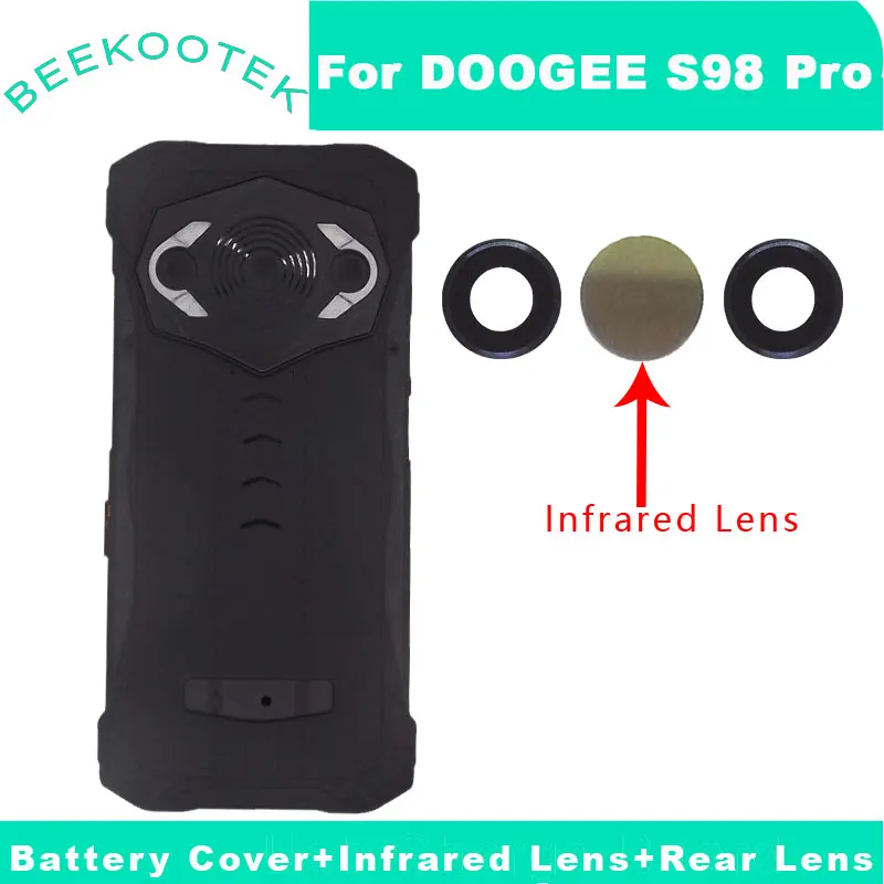 DOOGEE S98 Pro Battery Cover With Fingerprint Receiver Infrared Lens And Rear Camera Lens Glass Cover For Doogee S98 Pro Phone