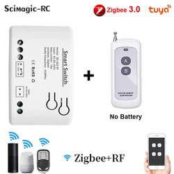 Using Zigbee Tuya Wifi and 433mhz RF Control Relay Switch 220V 1 Channel Garage Door Work With Alexa Google Home