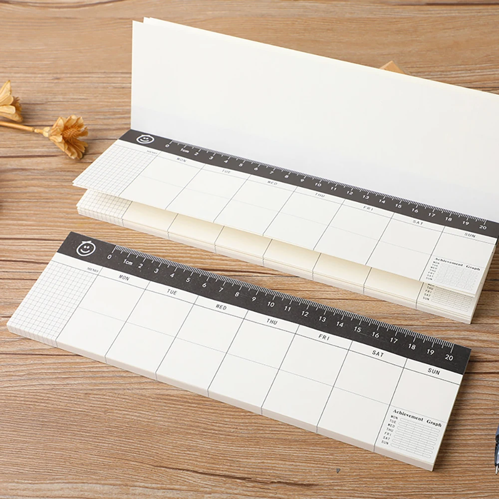 Bview Art Planificateur d'efficacité hebdomadaire et organisateur quotidien – Traqueur d'habitudes, bloc-notes rabattable, bloc-notes de calendrier, journal de bureau