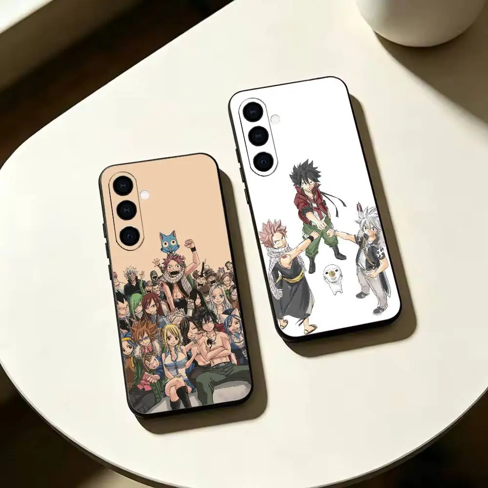 Hot-Blooded Adventure FAIRY TAIL Black Soft Silicone Phone Case for Samsung Galaxy A73, A42, A72, A70, A53, A52, A51