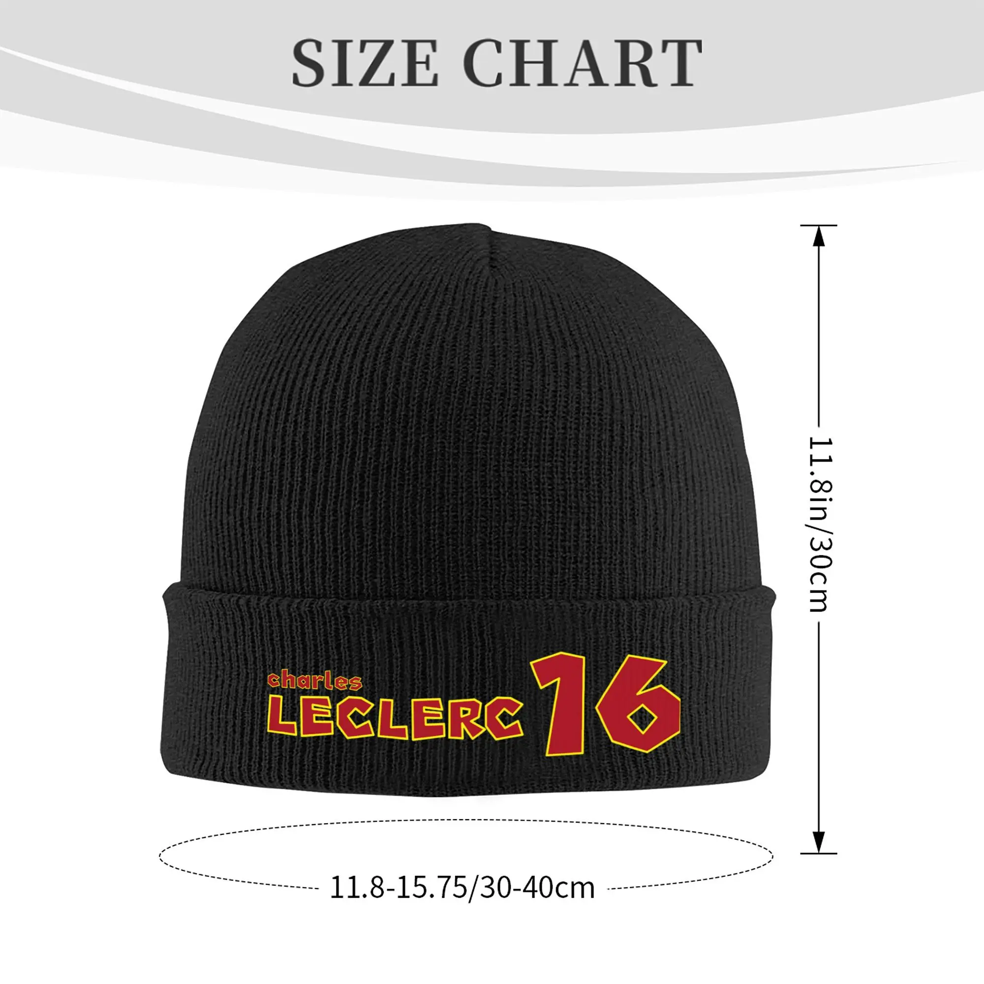 Custom Charles Leclerc 16 Beanie Cap Unisex Winter Warm Bonnet Femme Knitted Hat Fashion Outdoor  Skullies Beanies Caps