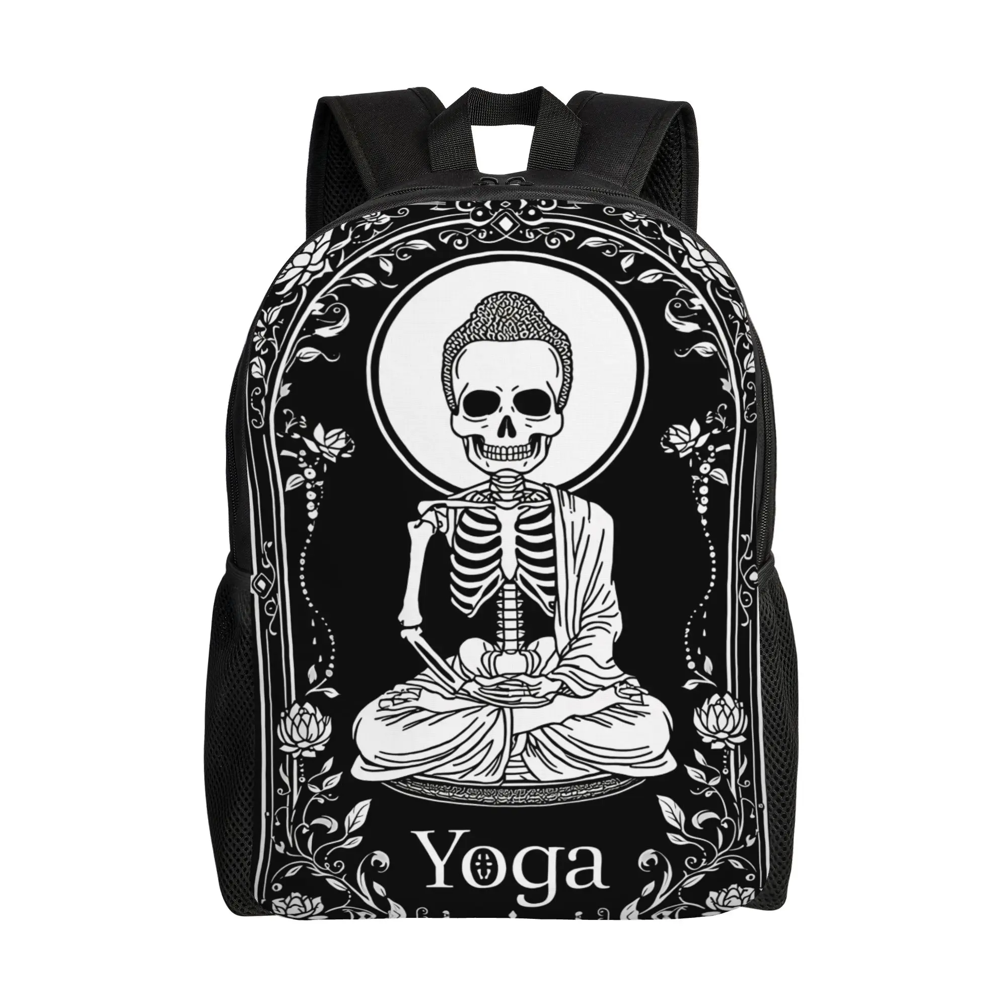 

Спортивная модная сумка-рюкзак Skeleton Buddha Yoga для офисных работников, вместительная сумка для ноутбука, к новому учебному году