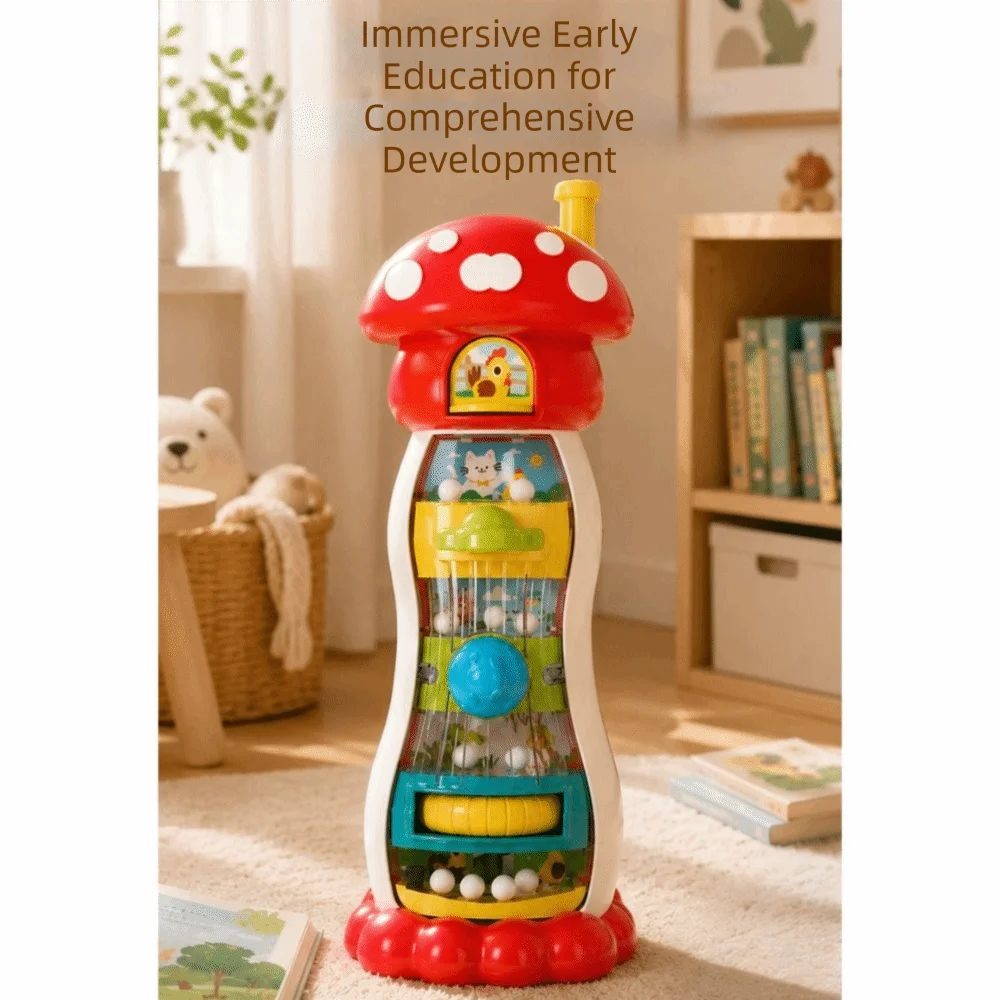 Sensory Mushroom House Puzzle Toy Activity Cube Causality Educational Activity Cube Switch Box Mechanism Early Childhood Toy