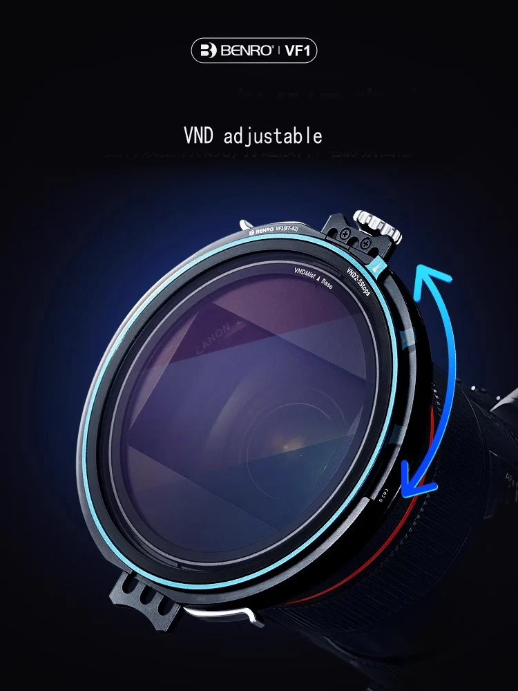 Benro VF1 تركيب سريع تفكيك شفط مغناطيسي قابل للتعديل VND قاعدة ضباب ND CPL 67 72 77 82 مللي متر طقم مرشح عدسة
