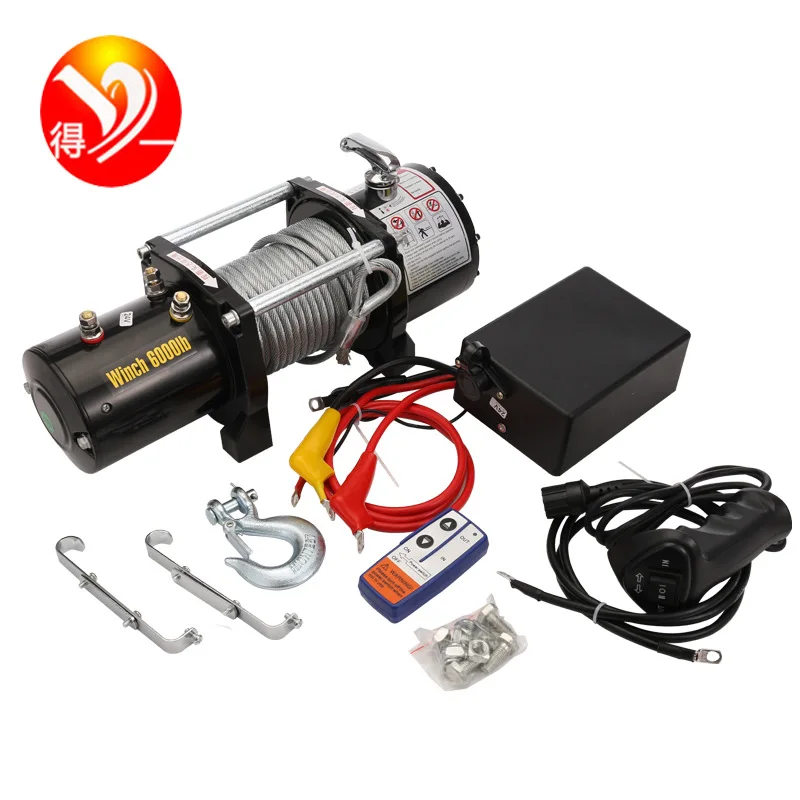 Vehicle self-rescue off-road winch 3000 pounds off-road vehicle winch, vehicle crane 24V electric winch