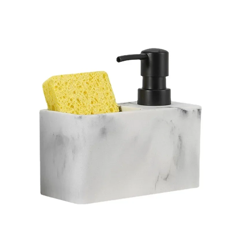 Kitchen soap dispenser household hand sanitizer emulsion detergent detergent press bottle with sponge storage box.