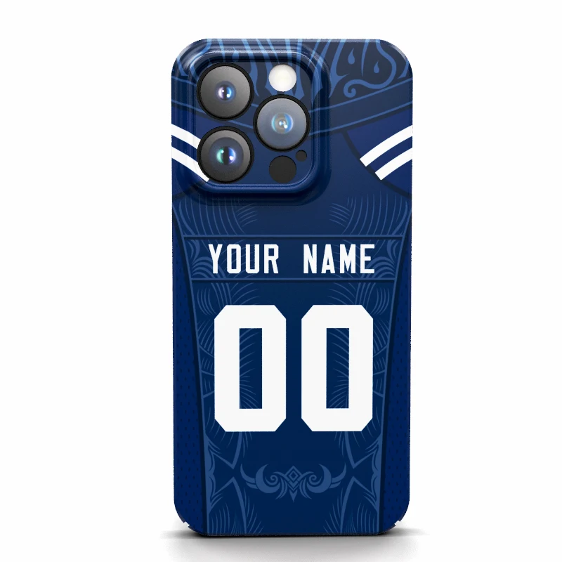 Indianapolis Custom Cover Case 3d Name Number Jersey Game Football For Iphone 16 15 14 Pro Max 13 12 11 Mini X Xs Xr 7 8 Plus Se