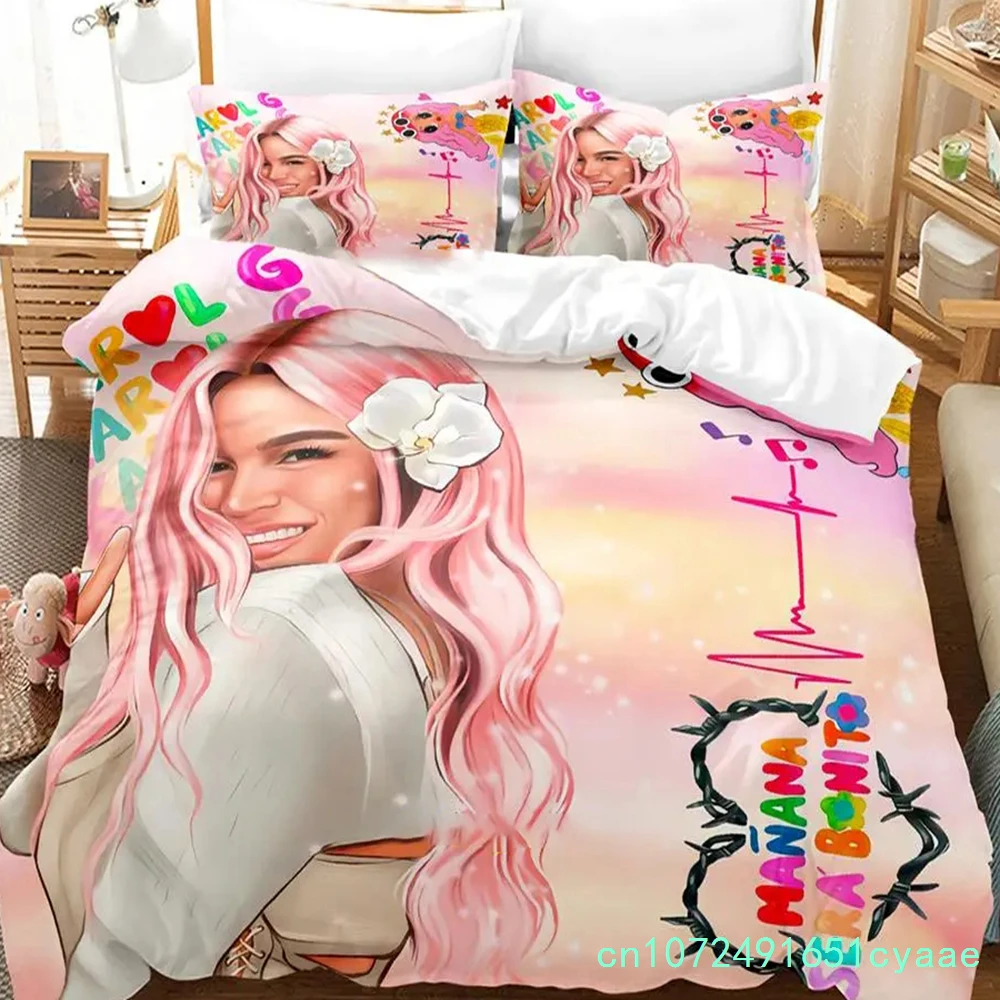 3D Print Karol G Manana Sera Bonito Bichota Bedding Set Boys Girls Twin Queen King Size Duvet Cover Pillowcase Bed Boys Adult