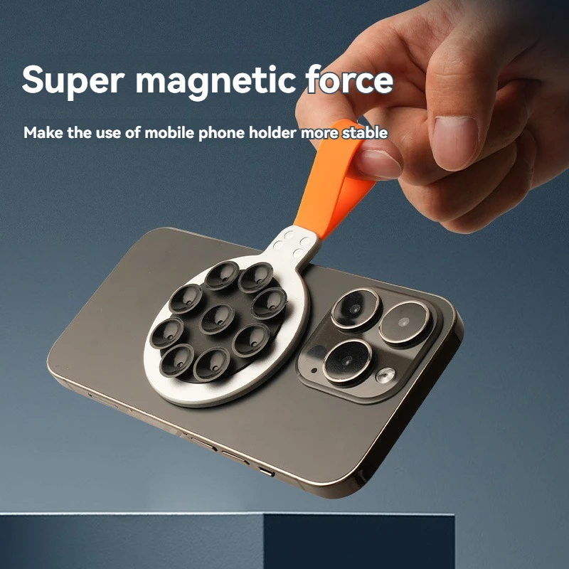 

Glass Wallmirror Bathroom Magsafe Silicone Super Suction Suction Cup Magnetic Phoneholder Stable Adsorption Phonemagnetic Holder