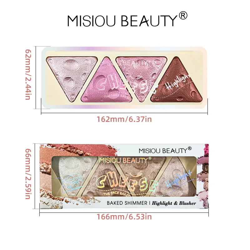 الجبن أحمر الخدود المخفي الطبيعي سطع البطاطس المهروسة تمييز دائم مقاوم للماء بيرليسسينت عينيه لوحة مستحضرات التجميل #6