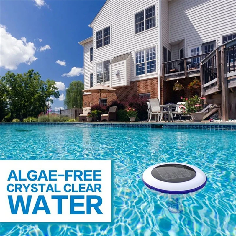 

Solar Power Swimming Pool Water Purifier,Solar Pool-Ionizer,Swimming Pool Water Cleaner Clear Algae & Chlorine for Spa