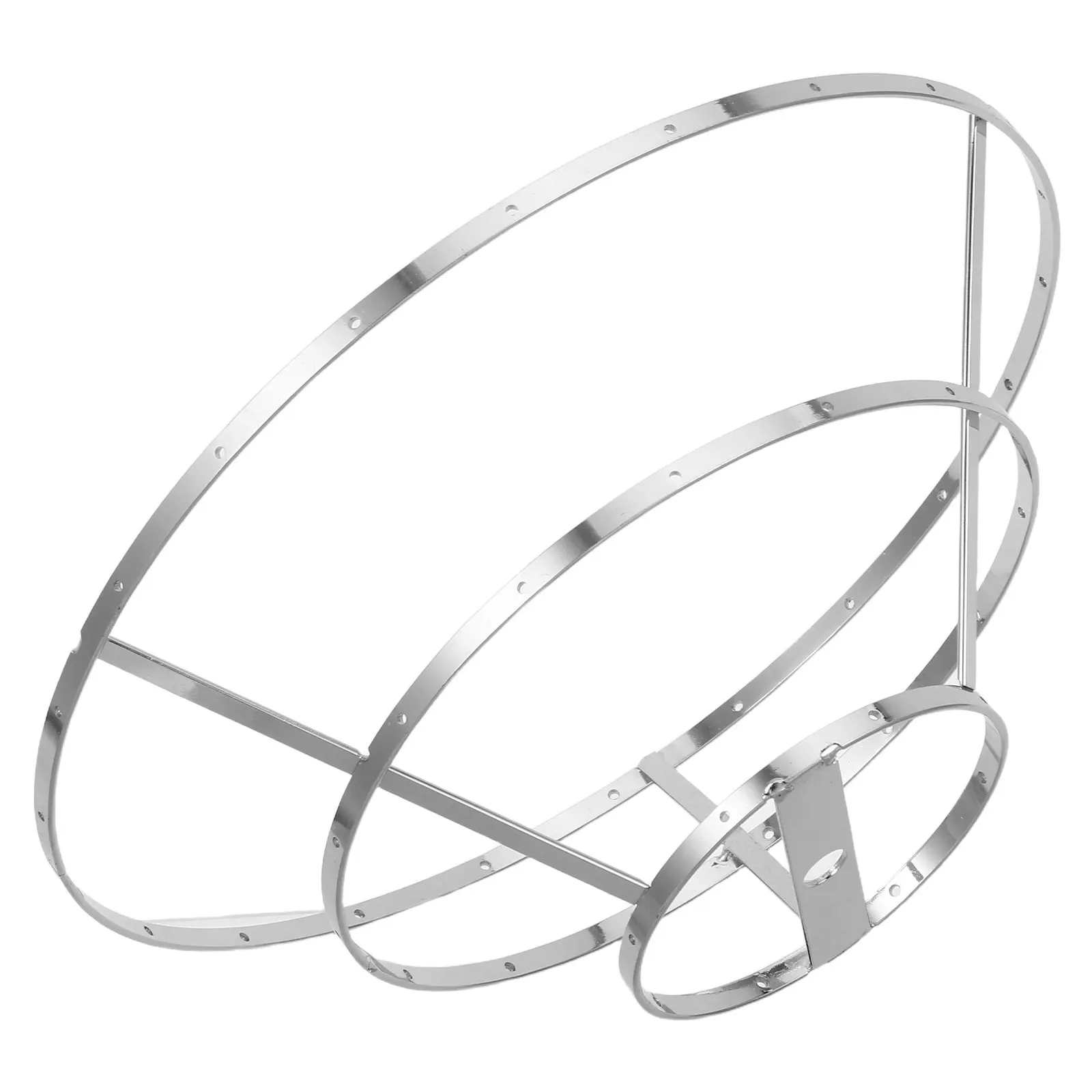 Shell Ceiling Light Frame Metal Drum Lampshade Frame Crystal Pendant Light Holder Bracket for DIY Craft Wedding Bedroom Hallway