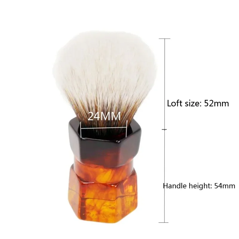 Yaqi Cheap And Fine Synthetic Hair Barbe Mens Shaving Brush 24MM Moka Express Brush For Mens Cleaning Tool And Shaving Soap Kit