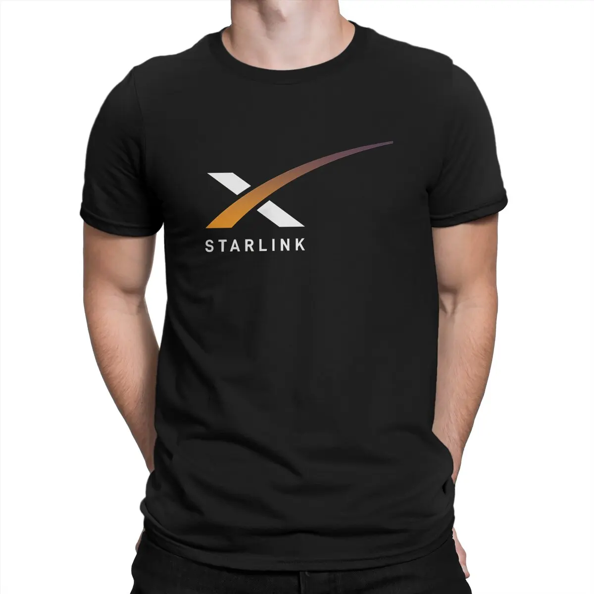 Starlink SpaceX Starship T Shirt Punk O-Neck TShirt Polyester Streetwear