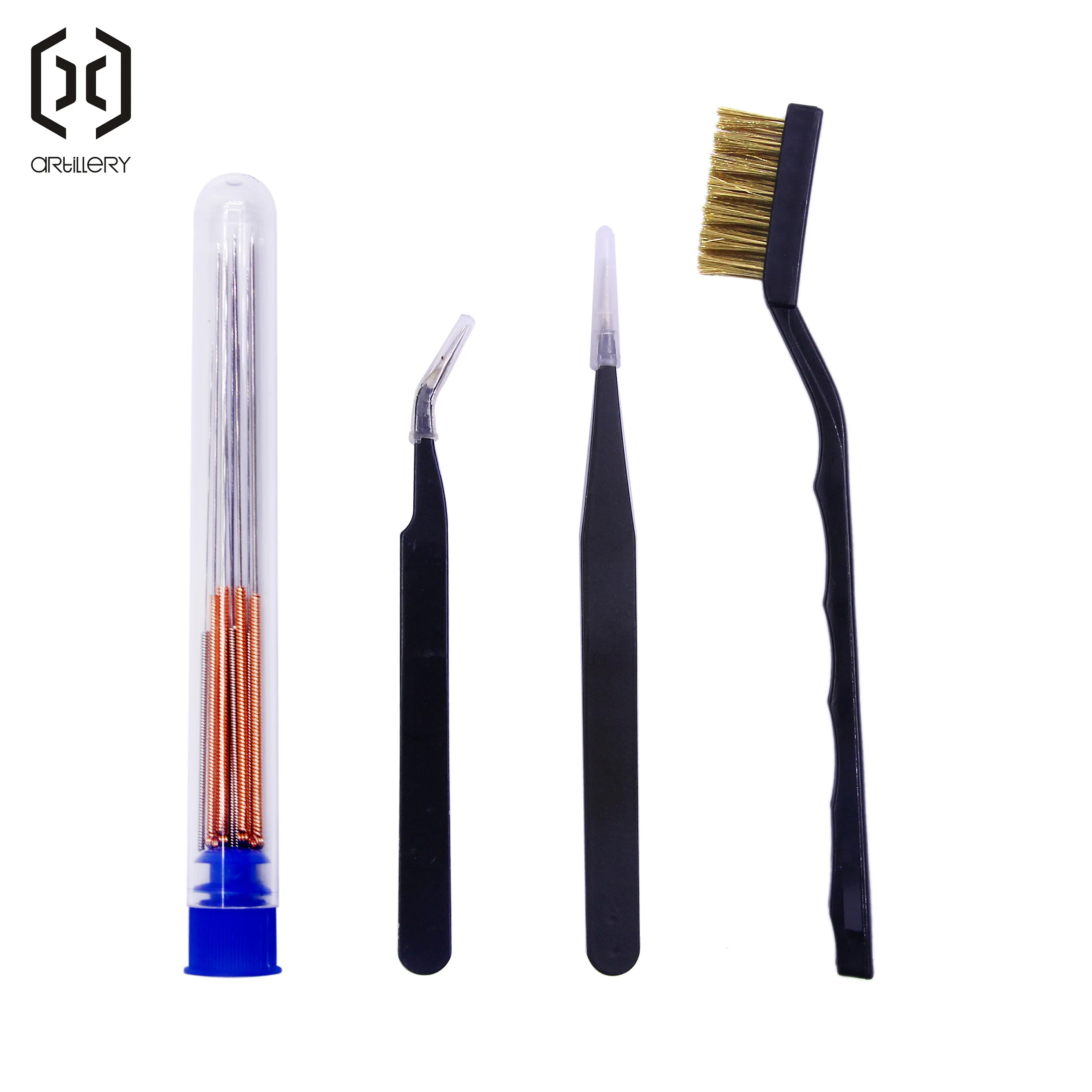 

Набор для чистки сопел 3D-принтера с иглами из нержавеющей стали 0.15/0.2/0.25/0.3/0.35/0.4/0.5/0.6/0.8/1.0 мм, пинцетом и щеткой